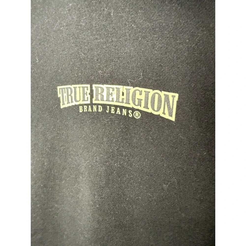 TRUE RELIGION MEN'S HOODIE BLACK W/CAMO LOGO SIZE Medium NEW $124